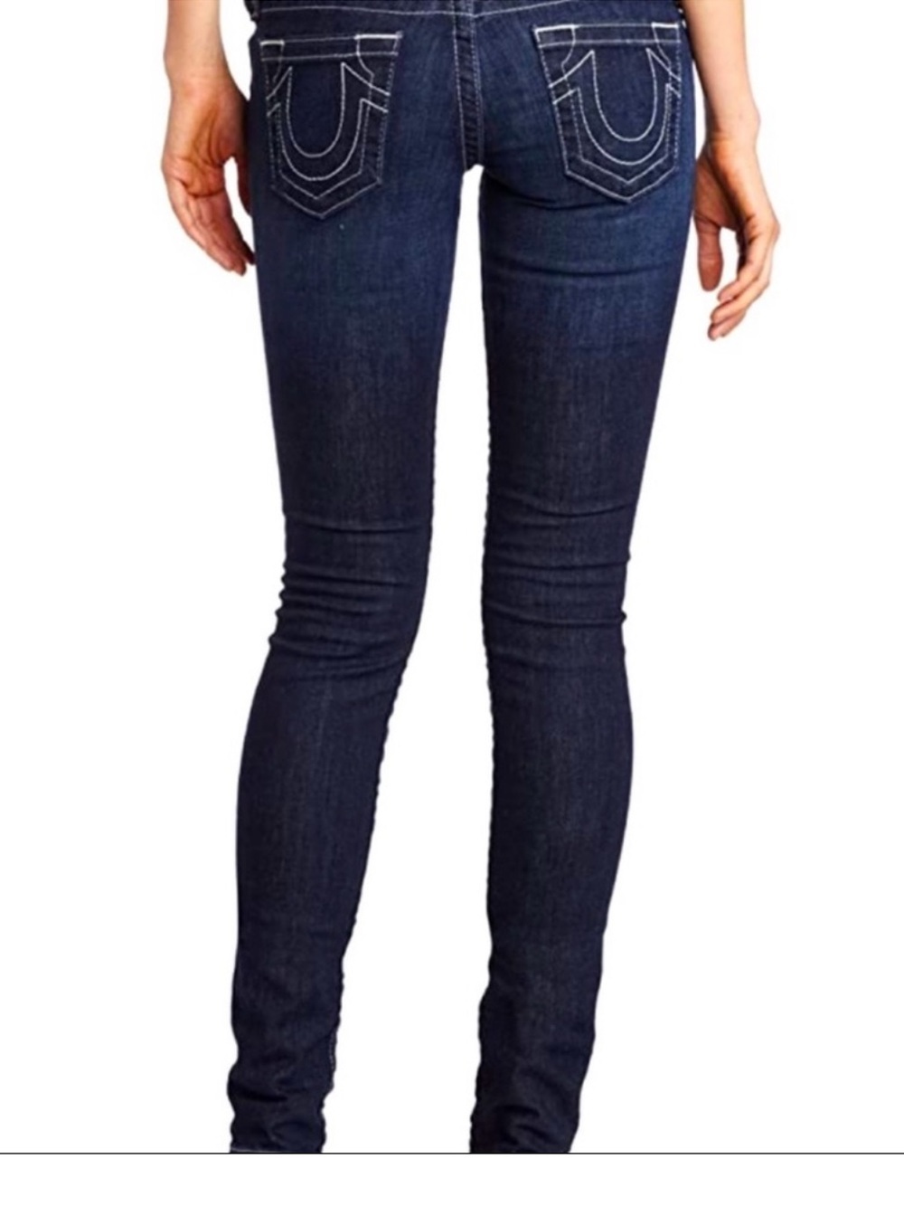 True Religion Stella Dark Blue Women's Skinny Jeans Low Rise